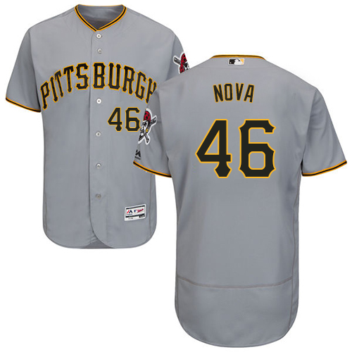 Pirates #46 Ivan Nova Grey Flexbase Authentic Collection Stitched MLB Jersey Pirates #46 Ivan Nova Grey Flexbase Authentic Collection Stitched MLB Jersey