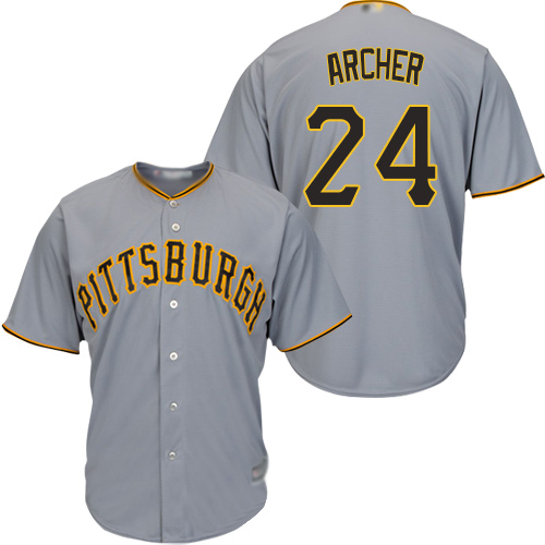 Pirates #24 Chris Archer Grey New Cool Base Stitched MLB Jersey Pirates #24 Chris Archer Grey New Cool Base Stitched MLB Jersey