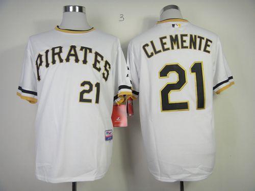 Pirates #21 Roberto Clemente White Alternate 2 Cool Base Stitched MLB Jersey Pirates #21 Roberto Clemente White Alternate 2 Cool Base Stitched MLB Jersey