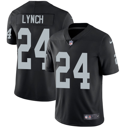 Men's Raiders #24 Marshawn Lynch Black Team Color  Stitched NFL Vapor Untouchable Limited Jersey