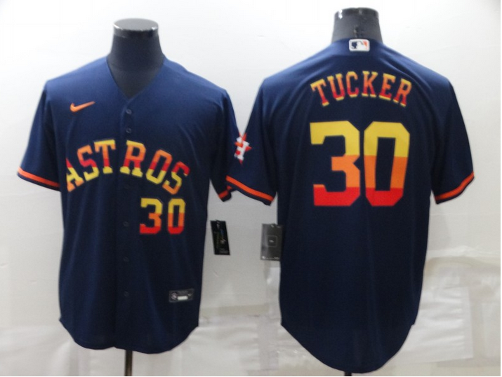 Women's Houston Astros #30 Kyle Tucker 2022 Navy Cool Base Stitched Jersey (Run Small) Women's Houston Astros #30 Kyle Tucker 2022 Navy Cool Base Stitched Jersey (Run Small)
