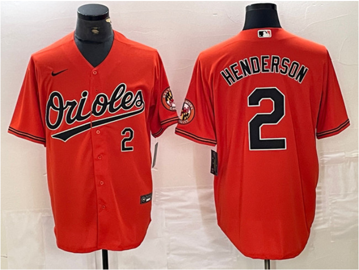 Men's Baltimore Orioles #2 Gunnar Henderson Stitched Orange Cool Base Jersey Men's Baltimore Orioles #2 Gunnar Henderson Stitched Orange Cool Base Jersey