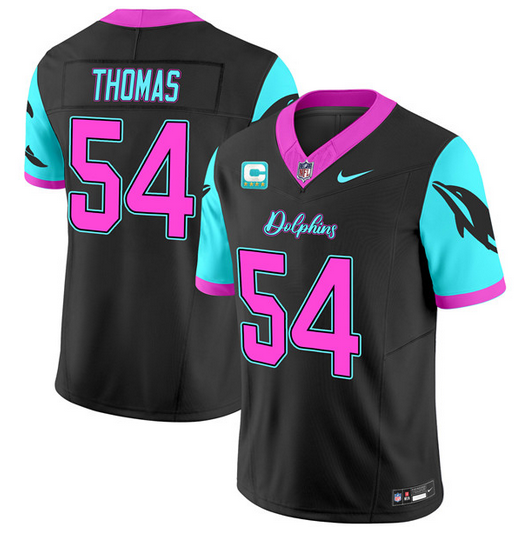 Men's Miami Dolphins Custom Black F.U.S.E. With 4-star C Patch 