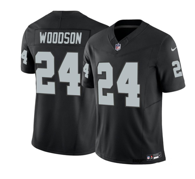 Men's Las Vegas Raiders #24 Charles Woodson Black 2023 F.U.S.E Vapor Untouchable Stitched Football Jersey Men's Las Vegas Raiders #24 Charles Woodson Black 2023 F.U.S.E Vapor Untouchable Stitched Football Jersey