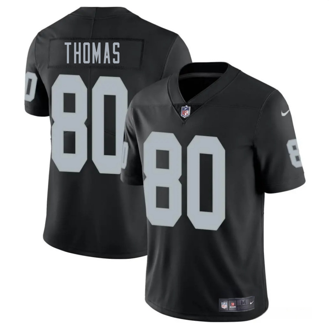 Men's Las Vegas Raiders #80 Ian Thomas Black 2025 Vapor Stitched Football Jersey Men's Las Vegas Raiders #80 Ian Thomas Black 2025 Vapor Stitched Football Jersey
