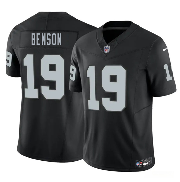 Men's Las Vegas Raiders #19 Malik Benson Black 2026 Draft F.U.S.E. Vapor Untouchable Limited Stitched Football Jersey