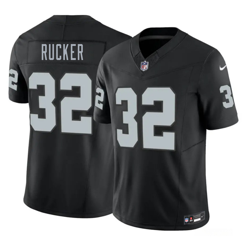 Men's Las Vegas Raiders #32 Corey Rucker Black 2026 Draft F.U.S.E. Vapor Untouchable Limited Stitched Football Jersey Men's Las Vegas Raiders #32 Corey Rucker Black 2026 Draft F.U.S.E. Vapor Untouchable Limited Stitched Football Jersey
