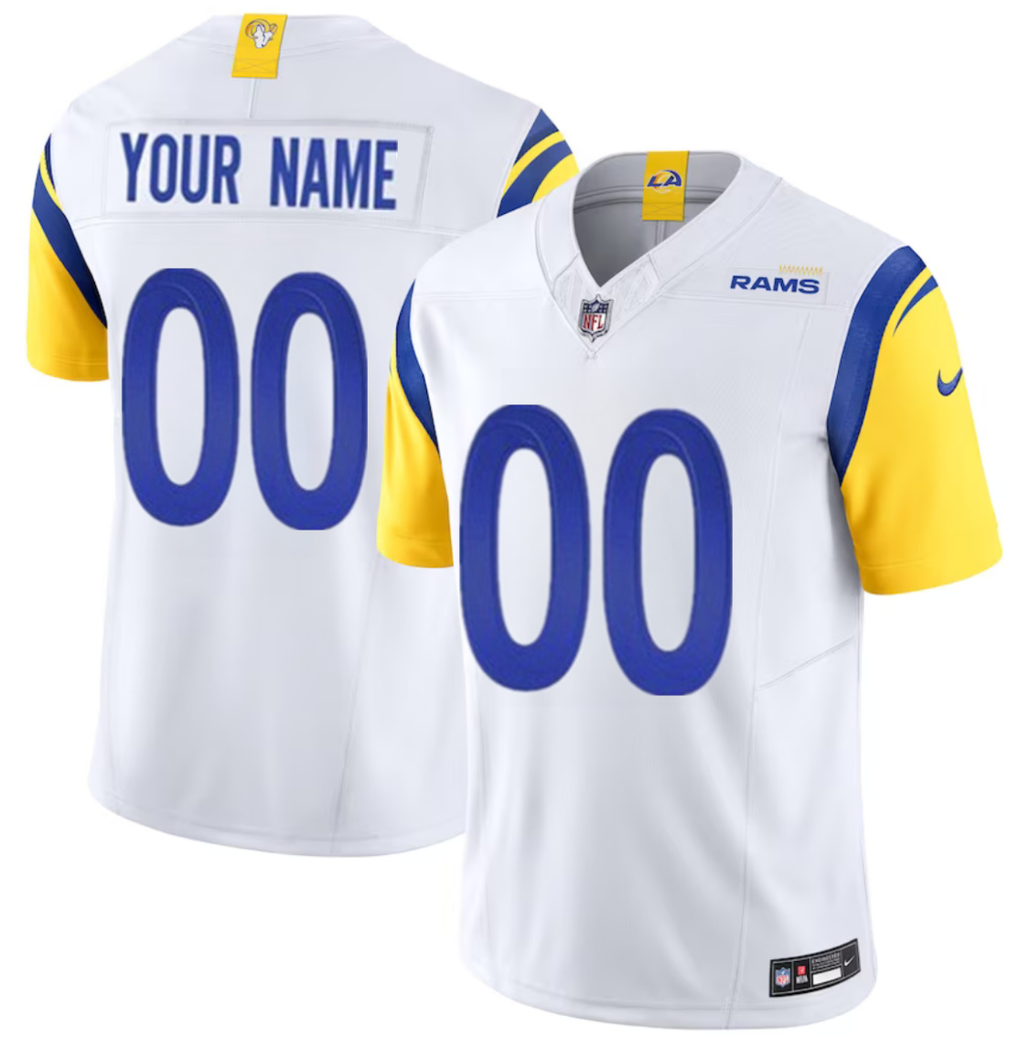 Men's Los Angeles Rams Active Player Custom White 2023 F.U.S.E. Vapor Untouchable Limited Stitched Football Jersey Men's Los Angeles Rams Active Player Custom White 2023 F.U.S.E. Vapor Untouchable Limited Stitched Football Jersey