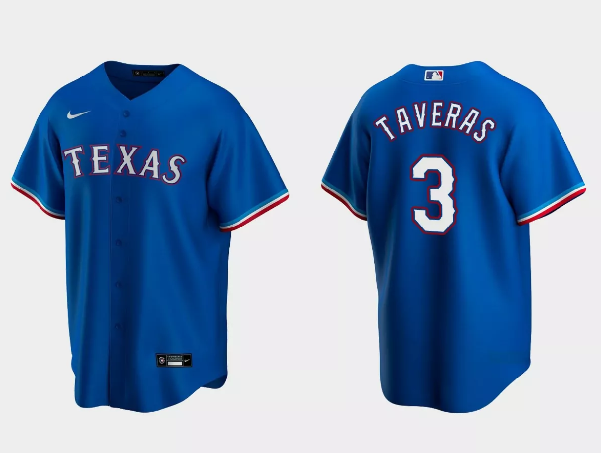 Men's Texas Rangers #3 Leody Taveras Royal Cool Base Stitched Baseball Jersey Men's Texas Rangers #3 Leody Taveras Royal Cool Base Stitched Baseball Jersey