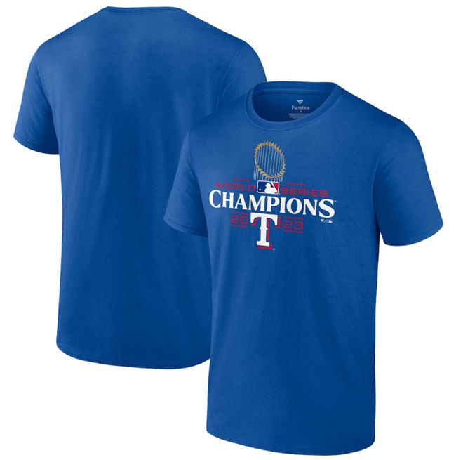 Men's Texas Rangers Royal 2023 World Series Champions T-Shirt Men's Texas Rangers Royal 2023 World Series Champions T-Shirt