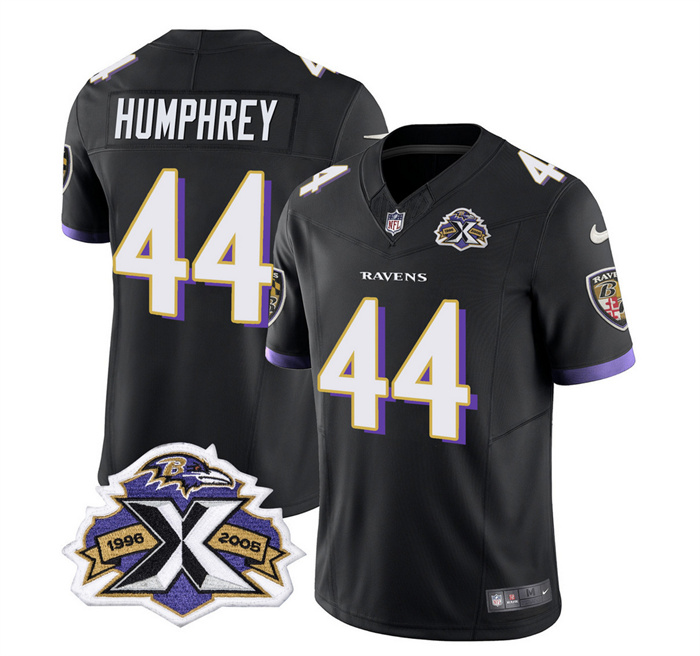 Men's Baltimore Ravens #44 Marlon Humphrey Black 2023 F.U.S.E With Patch Throwback Vapor Limited Jersey Men's Baltimore Ravens #44 Marlon Humphrey Black 2023 F.U.S.E With Patch Throwback Vapor Limited Jersey