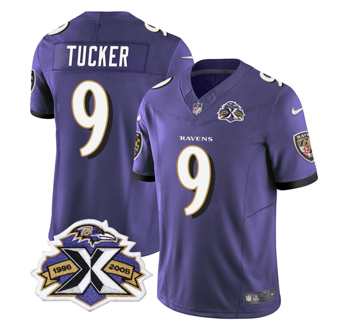 Men's Baltimore Ravens #9 Justin Tucker Purple 2023 F.U.S.E With Patch Throwback Vapor Limited Jersey Men's Baltimore Ravens #9 Justin Tucker Purple 2023 F.U.S.E With Patch Throwback Vapor Limited Jersey