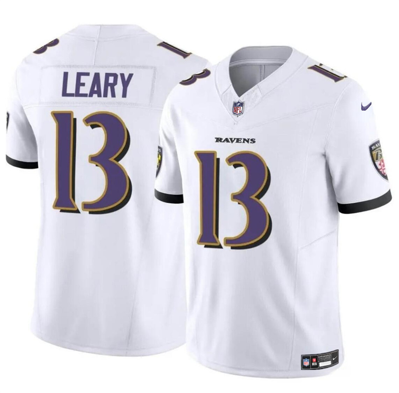 Men's Baltimore Ravens #13 Devin Leary White 2023 F.U.S.E Vapor Limited Football Jersey Men's Baltimore Ravens #13 Devin Leary White 2023 F.U.S.E Vapor Limited Football Jersey