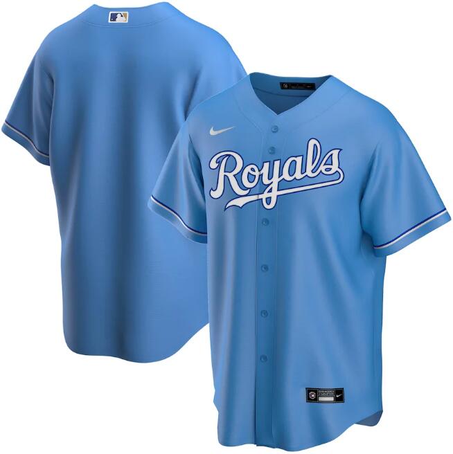 Men's Kansas City Royals Blank Blue MLB Cool Base Stitched Jersey Men's Kansas City Royals Blank Blue MLB Cool Base Stitched Jersey