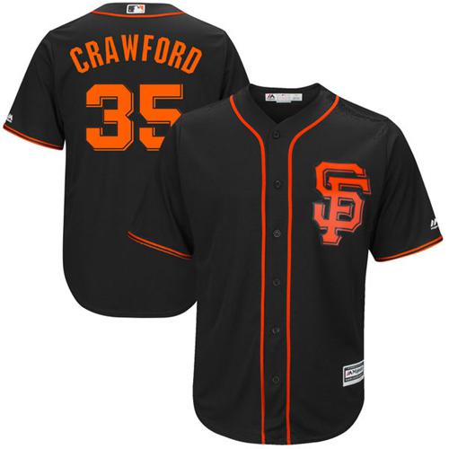 Giants #35 Brandon Crawford Black New Cool Base Alternate Stitched MLB Jersey Giants #35 Brandon Crawford Black New Cool Base Alternate Stitched MLB Jersey
