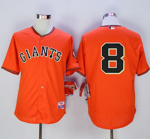 Giants #8 Hunter Pence Orange Old Style "Giants" Stitched MLB Jersey Giants #8 Hunter Pence Orange Old Style "Giants" Stitched MLB Jersey