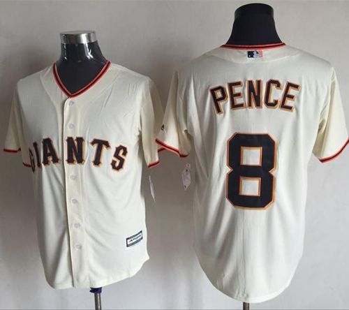 Giants #8 Hunter Pence Cream New Cool Base Stitched MLB Jersey Giants #8 Hunter Pence Cream New Cool Base Stitched MLB Jersey