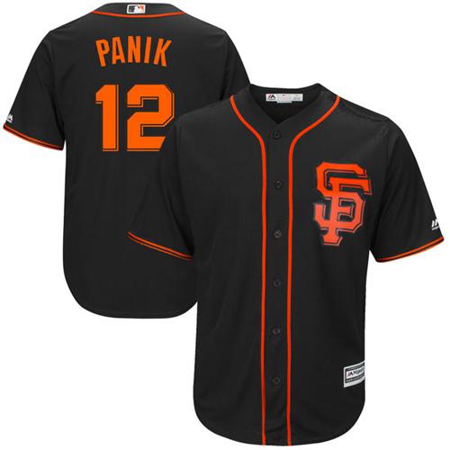 Giants #12 Joe Panik Black New Cool Base Alternate Stitched MLB Jersey Giants #12 Joe Panik Black New Cool Base Alternate Stitched MLB Jersey