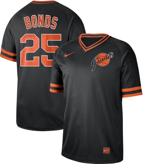 Nike Giants #25 Barry Bonds Black Authentic Cooperstown Collection Stitched MLB Jersey Nike Giants #25 Barry Bonds Black Authentic Cooperstown Collection Stitched MLB Jersey