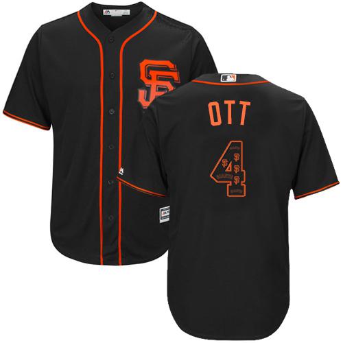 Giants #4 Mel Ott Black Team Logo Fashion Stitched MLB Jersey Giants #4 Mel Ott Black Team Logo Fashion Stitched MLB Jersey