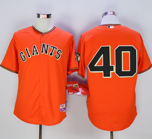 Giants #40 Madison Bumgarner Orange Old Style "Giants" Stitched MLB Jersey Giants #40 Madison Bumgarner Orange Old Style "Giants" Stitched MLB Jersey