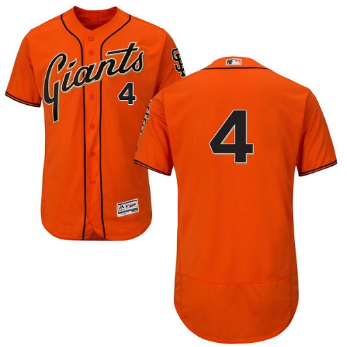 Giants #4 Mel Ott Orange Flexbase Authentic Collection Stitched MLB Jersey Giants #4 Mel Ott Orange Flexbase Authentic Collection Stitched MLB Jersey