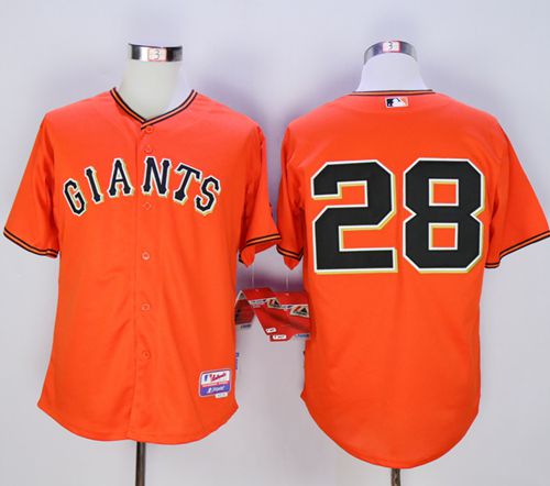 Giants #28 Buster Posey Orange Old Style "Giants" Stitched MLB Jersey Giants #28 Buster Posey Orange Old Style "Giants" Stitched MLB Jersey