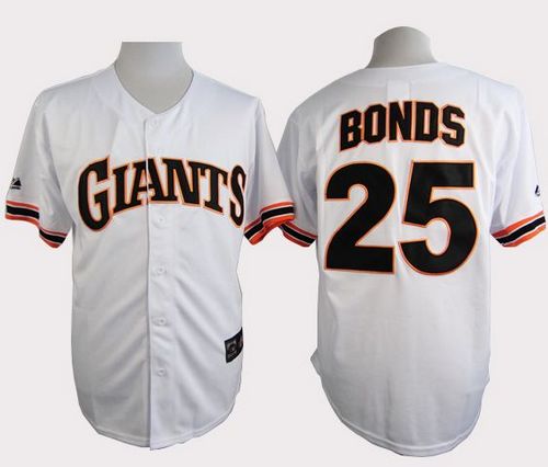Giants #25 Barry Bonds White 1989 Turn Back The Clock Stitched MLB Jersey Giants #25 Barry Bonds White 1989 Turn Back The Clock Stitched MLB Jersey