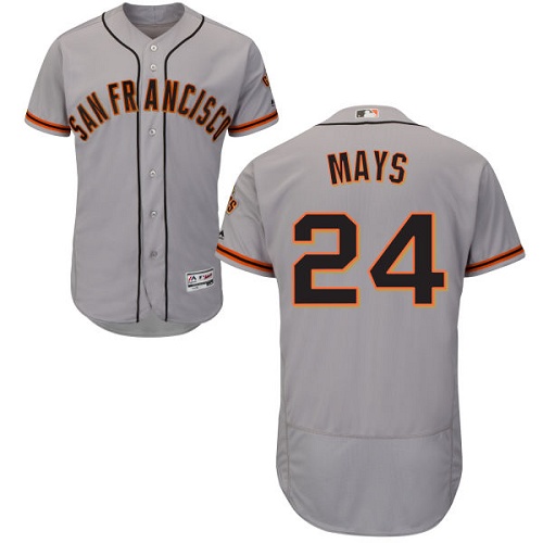 Giants #24 Willie Mays Grey Flexbase Authentic Collection Road Stitched MLB Jersey Giants #24 Willie Mays Grey Flexbase Authentic Collection Road Stitched MLB Jersey