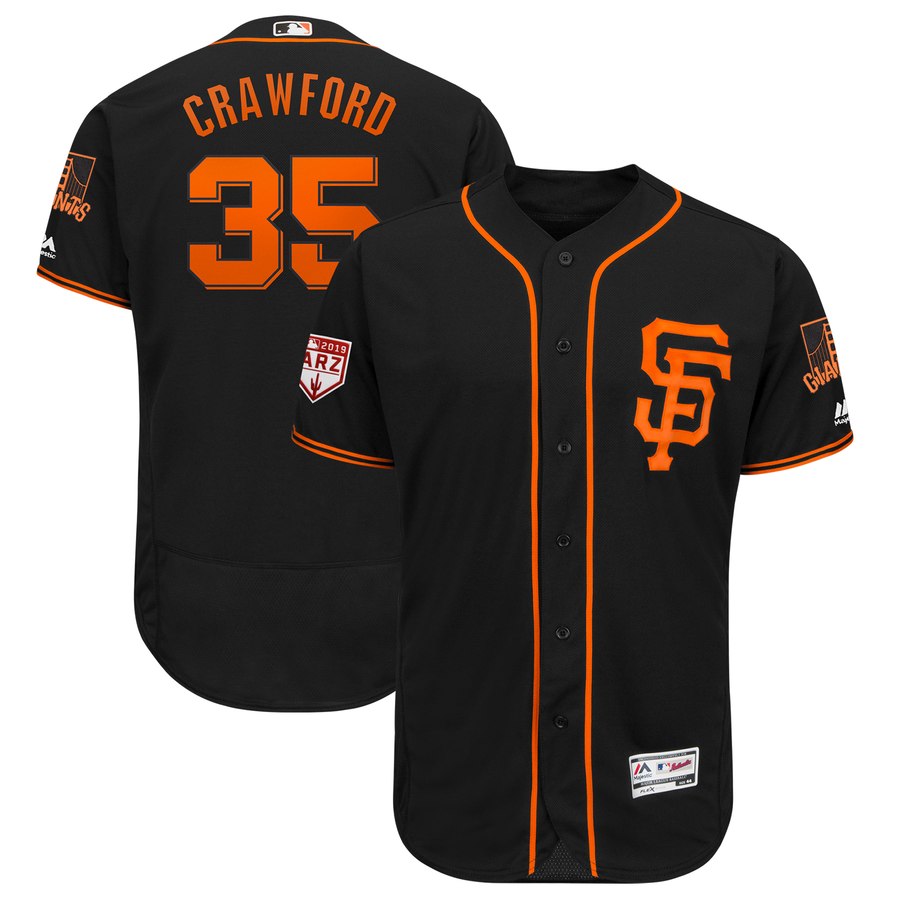 Giants #35 Brandon Crawford Black 2019 Spring Training Flex Base Stitched MLB Jersey Giants #35 Brandon Crawford Black 2019 Spring Training Flex Base Stitched MLB Jersey
