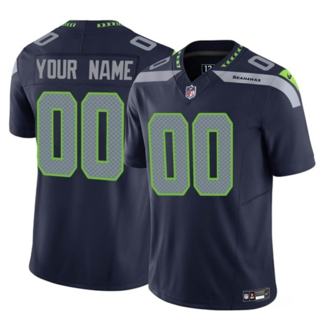 Women's Seattle Seahawks Active Player Custom Navy 2023 F.U.S.E Vapor Limited Stitched Football Jersey Women's Seattle Seahawks Active Player Custom Navy 2023 F.U.S.E Vapor Limited Stitched Football Jersey