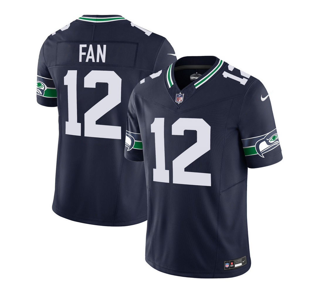 Men's Seattle Seahawks #12 Fan 2023 F.U.S.E. Navy Limited Stitched Football Jersey Men's Seattle Seahawks #12 Fan 2023 F.U.S.E. Navy Limited Stitched Football Jersey