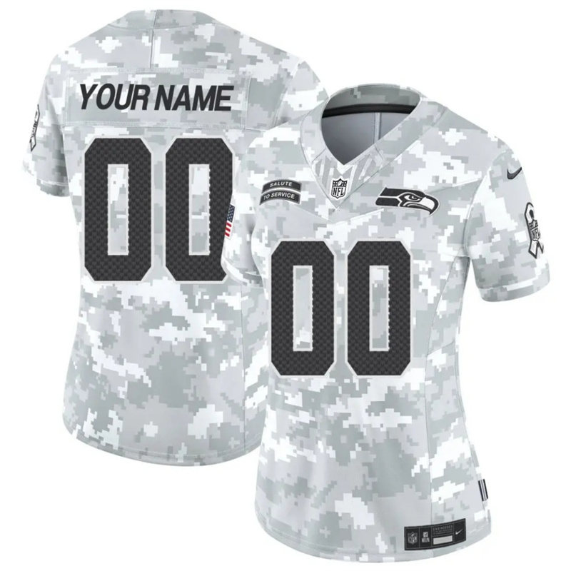 Women's Seattle Seahawks Active Player Custom 2024 F.U.S.E Arctic Camo Salute to Service Limited Stitched Football Jersey(Run Small) Women's Seattle Seahawks Active Player Custom 2024 F.U.S.E Arctic Camo Salute to Service Limited Stitched Football Jersey(Run Small)