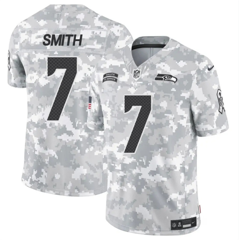 Men's Seattle Seahawks #7 Geno Smith 2024 F.U.S.E Arctic Camo Salute to Service Limited Stitched Football Jersey Men's Seattle Seahawks #7 Geno Smith 2024 F.U.S.E Arctic Camo Salute to Service Limited Stitched Football Jersey