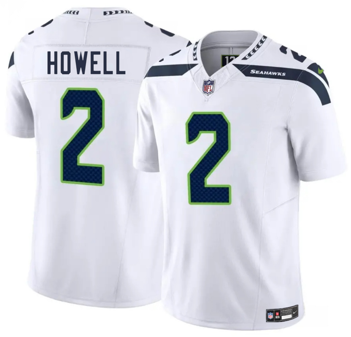 Men's Seattle Seahawks #2 Sam Howell White 2025 F.U.S.E. Vapor Limited Stitched Football Jersey Men's Seattle Seahawks #2 Sam Howell White 2025 F.U.S.E. Vapor Limited Stitched Football Jersey