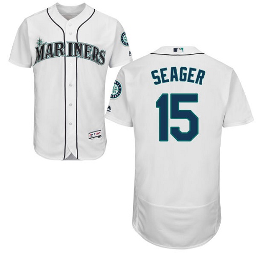 Mariners #15 Kyle Seager White Flexbase Authentic Collection Stitched MLB Jersey Mariners #15 Kyle Seager White Flexbase Authentic Collection Stitched MLB Jersey