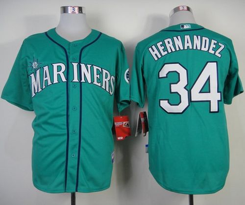 Mariners #34 Felix Hernandez Green Alternate Cool Base Stitched MLB Jersey Mariners #34 Felix Hernandez Green Alternate Cool Base Stitched MLB Jersey