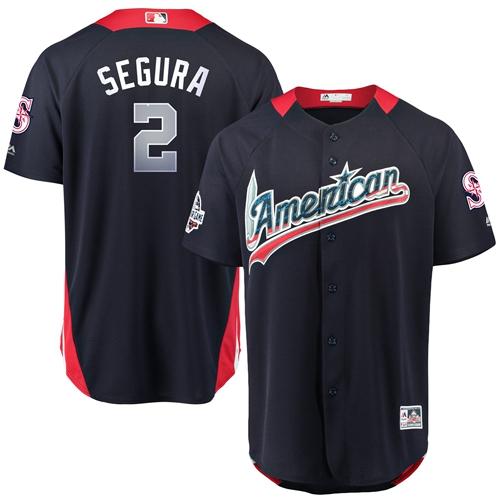 Mariners #2 Jean Segura Navy Blue 2018 All-Star American League Stitched MLB Jersey Mariners #2 Jean Segura Navy Blue 2018 All-Star American League Stitched MLB Jersey