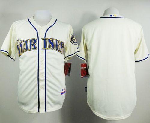 Mariners Blank Cream Alternate Cool Base Stitched MLB Jersey Mariners Blank Cream Alternate Cool Base Stitched MLB Jersey