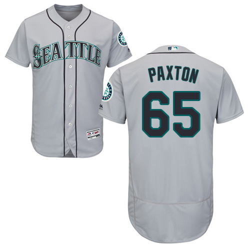 Mariners #65 James Paxton Grey Flexbase Authentic Collection Stitched MLB Jersey Mariners #65 James Paxton Grey Flexbase Authentic Collection Stitched MLB Jersey