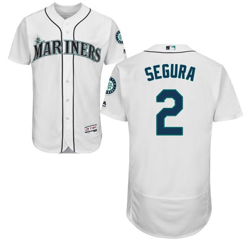 Mariners #2 Jean Segura White Flexbase Authentic Collection Stitched MLB Jersey Mariners #2 Jean Segura White Flexbase Authentic Collection Stitched MLB Jersey