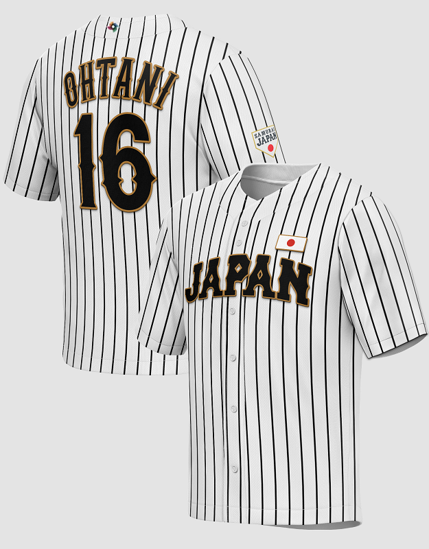 Men's Japan Baseball #16 Shohei Ohtani 2023 White World Baseball Classic Stitched Jersey Men's Japan Baseball #16 Shohei Ohtani 2023 White World Baseball Classic Stitched Jersey