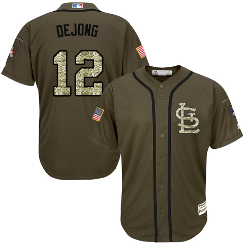 Cardinals #12 Paul DeJong Green Salute to Service Stitched MLB Jersey Cardinals #12 Paul DeJong Green Salute to Service Stitched MLB Jersey