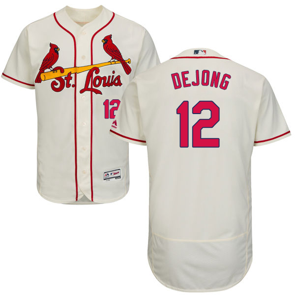 Cardinals #12 Paul DeJong Cream Flexbase Authentic Collection Stitched MLB Jersey Cardinals #12 Paul DeJong Cream Flexbase Authentic Collection Stitched MLB Jersey