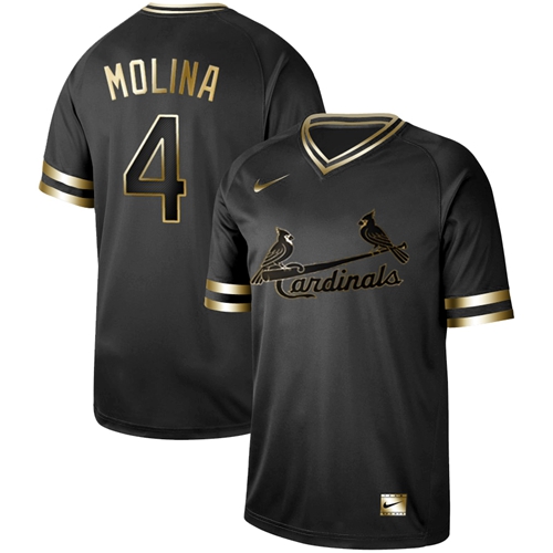 Nike Cardinals #4 Yadier Molina Black Gold Authentic Stitched MLB Jersey Nike Cardinals #4 Yadier Molina Black Gold Authentic Stitched MLB Jersey