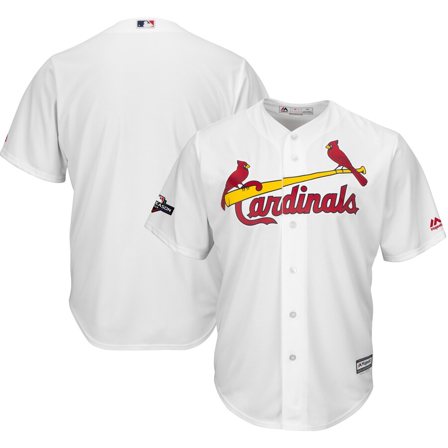 St. Louis Cardinals Majestic 2019 Postseason Official Cool Base Player Jersey White St. Louis Cardinals Majestic 2019 Postseason Official Cool Base Player Jersey White