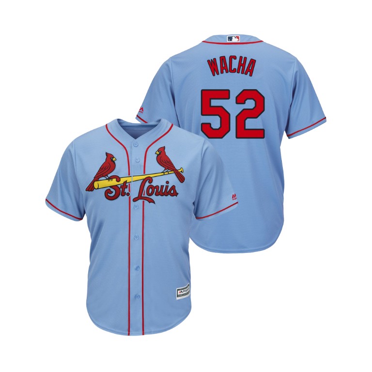 Cardinals #52 Michael Wacha Horizon Blue Alternate 2019 Cool Base Stitched MLB Jersey Cardinals #52 Michael Wacha Horizon Blue Alternate 2019 Cool Base Stitched MLB Jersey