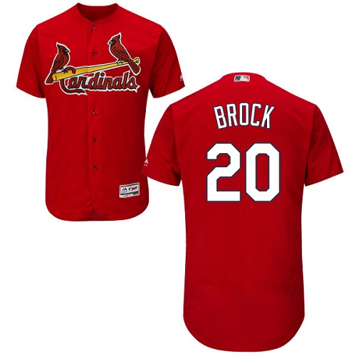 Cardinals #20 Lou Brock Red Flexbase Authentic Collection Stitched MLB Jersey Cardinals #20 Lou Brock Red Flexbase Authentic Collection Stitched MLB Jersey