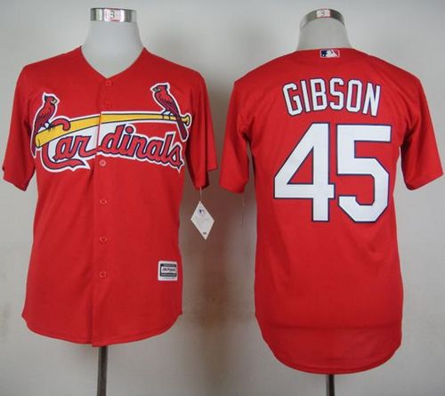 Cardinals #45 Bob Gibson Red Cool Base Stitched MLB Jersey Cardinals #45 Bob Gibson Red Cool Base Stitched MLB Jersey