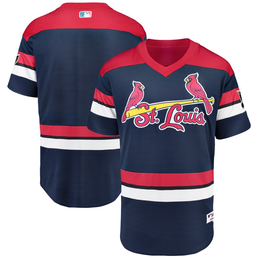 St. Louis Cardinals Majestic 2019 St. Louis Blues Crossover Flex Base Authentic Jersey Navy St. Louis Cardinals Majestic 2019 St. Louis Blues Crossover Flex Base Authentic Jersey Navy